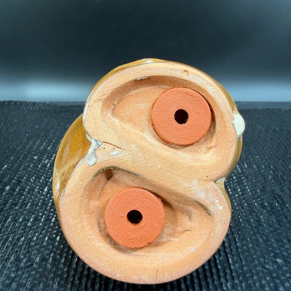 Frankoma Pottery Lazy Bones Lazybones Ceramic Salt Pepper‎ Shaker Interlocking